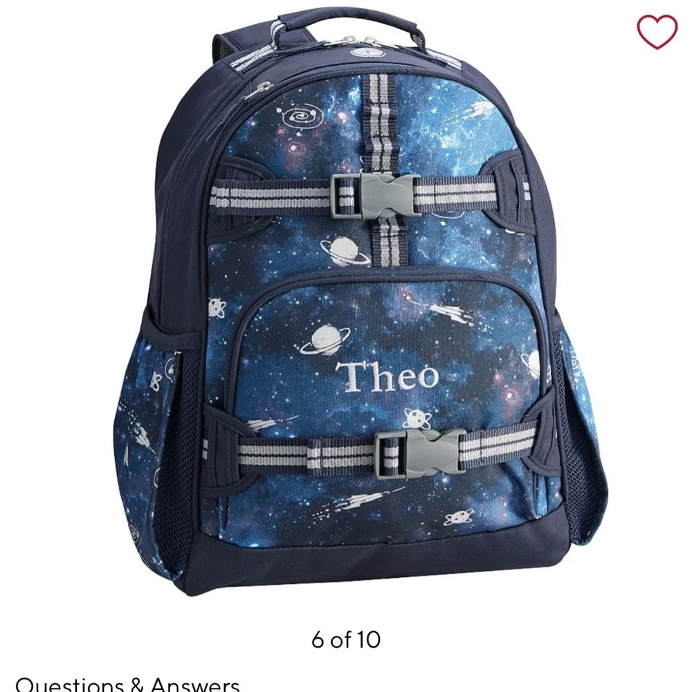 Pottery Barn Kids Cosmic Navy Backpack - Picture 6 of 7